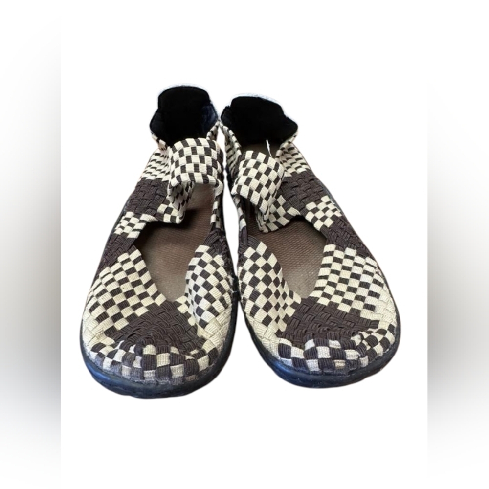 Snuggys Breathable Sandals Elastic Woven Brown/Creme Size 35